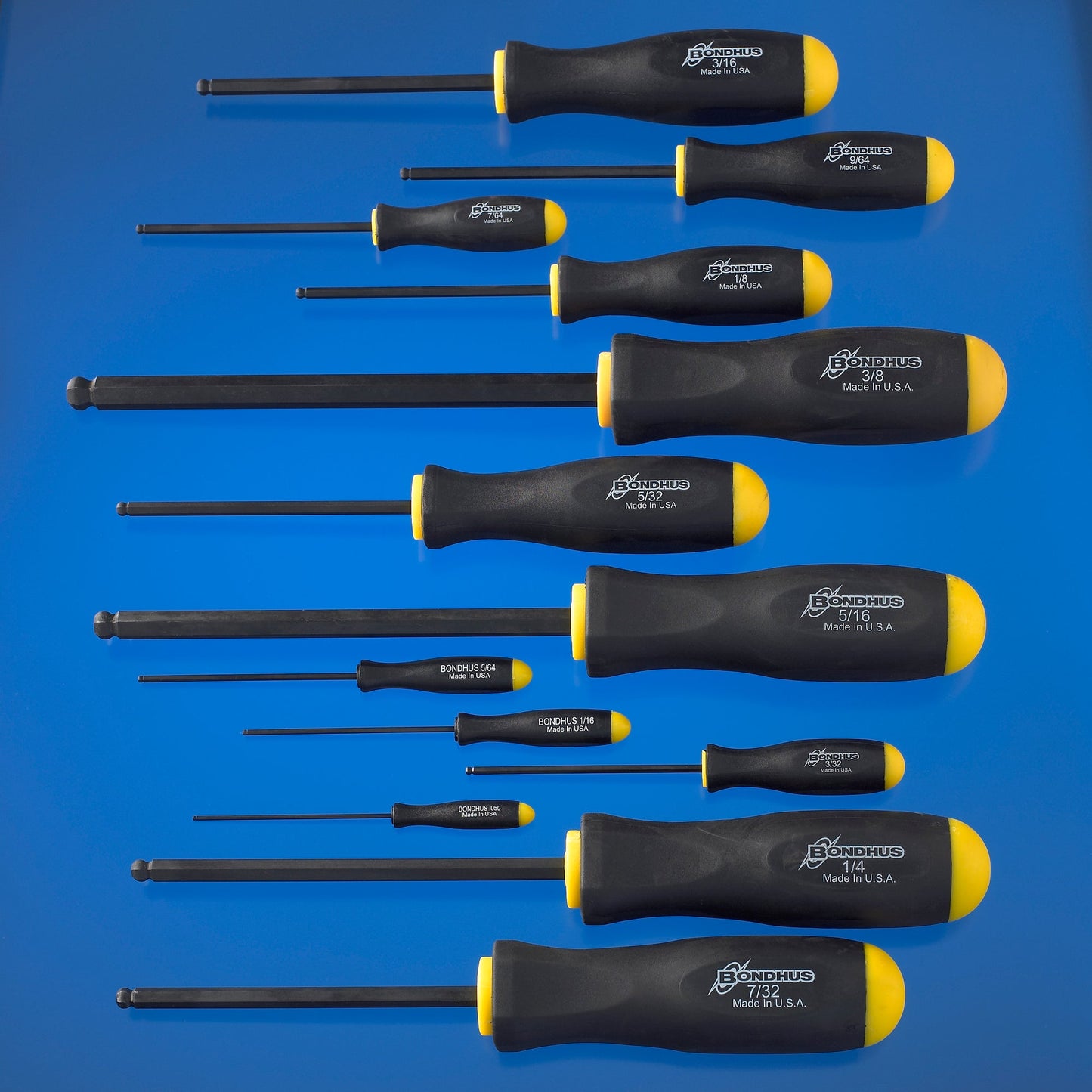 Jeu de tournevis à bille Bondhus 10637, 0,050 à 3/8, 13 pièces
