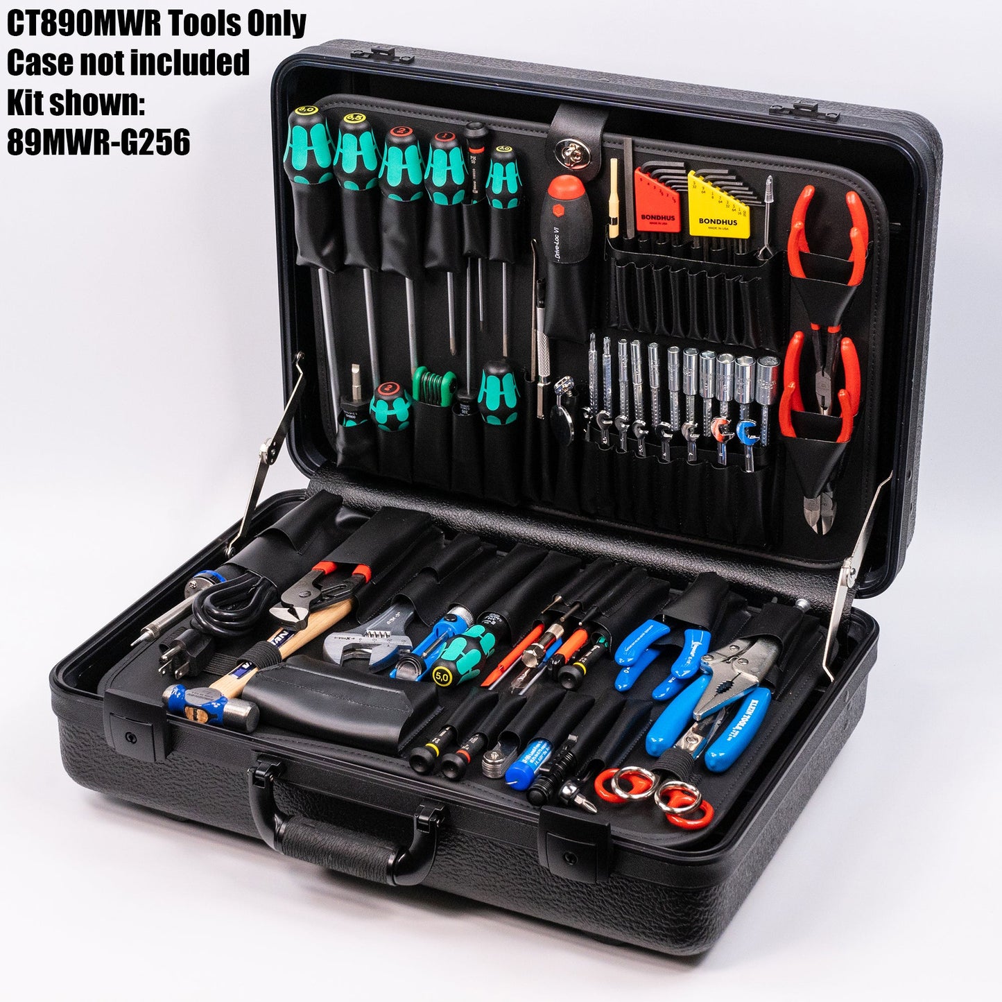 Coffret d'outils de terrain métriques haut de gamme Crawford CT890MWR - Outils de la série 89MWR uniquement