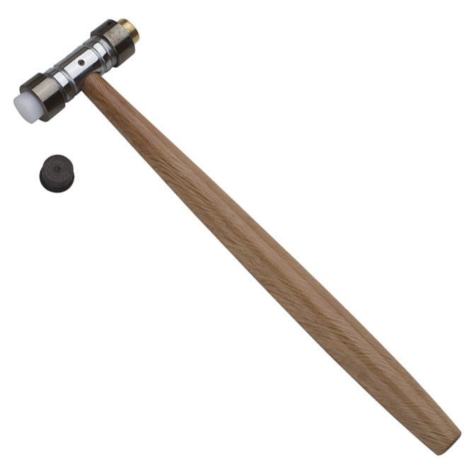 Marteau en laiton, nylon et fibre 72-375 de 113 grammes avec inserts remplaçables de 12,7 mm de diamètre