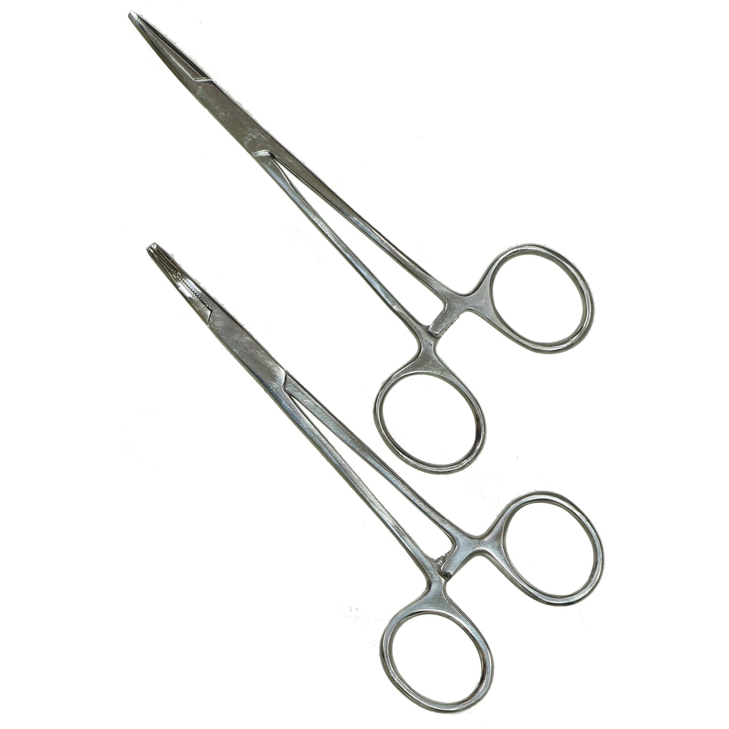 Ensemble de pinces hémostatiques Crawford Tool F25 droites 5 + courbes 5 avec verrouillage