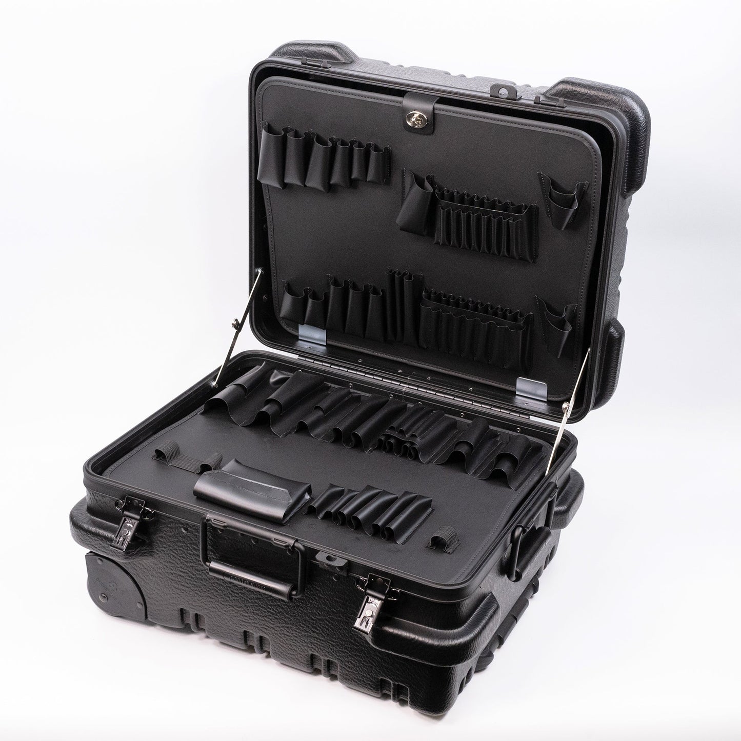 Coffret à outils roulant Crawford Premium Metric pour ingénieurs de terrain - 89MWR-M350B dans une mallette à outils militaire à roulettes de 10 pouces de profondeur