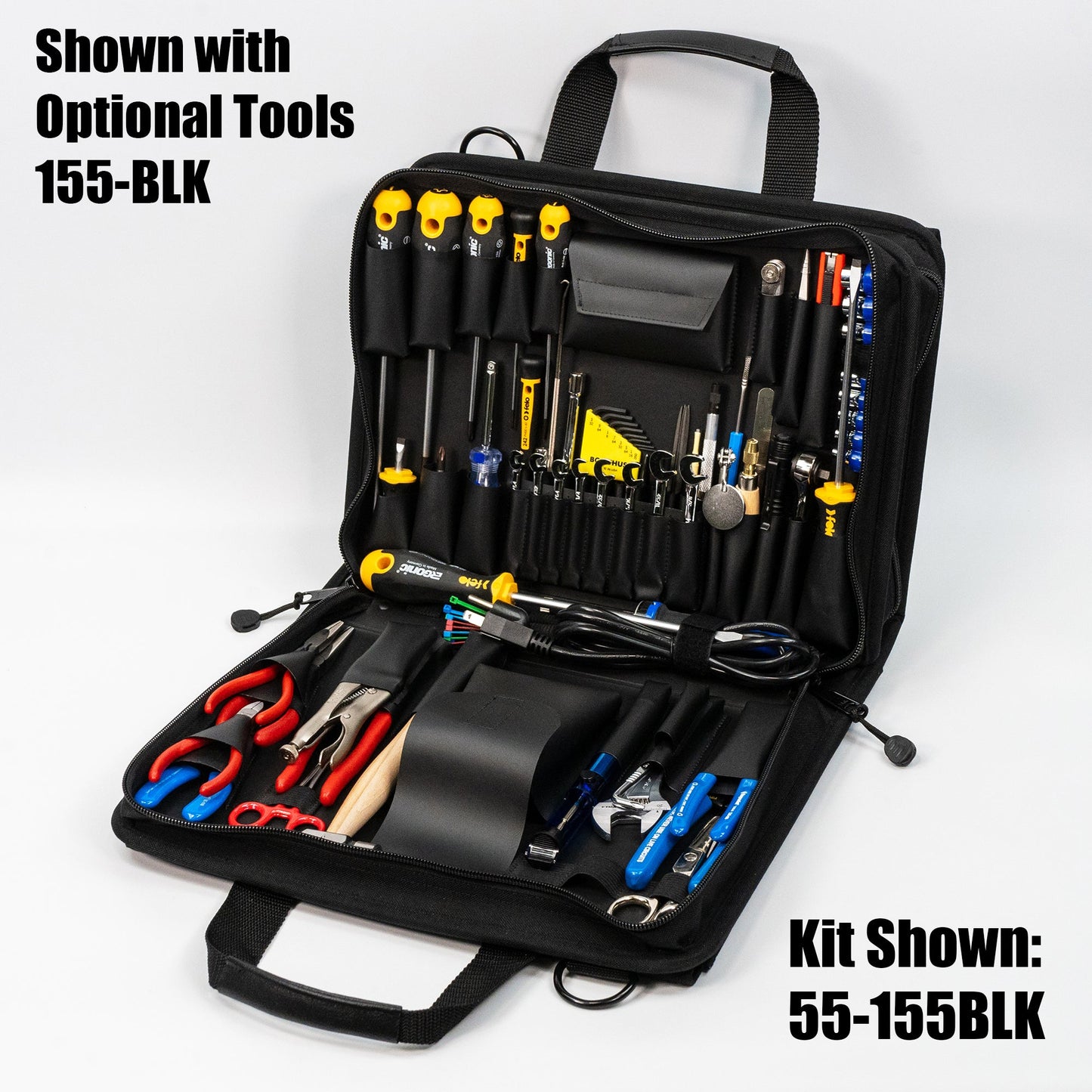 Trousse à outils souple à fermeture éclair Crawford 155-BLK 16 x 11 x 3