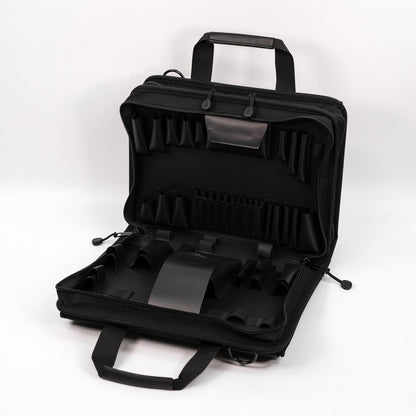 Trousse à outils souple à fermeture éclair Crawford 255-BLK, double face, 2 compartiments, 16 x 11 x 5 pouces