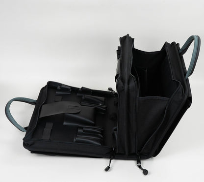 Trousse à outils souple à double compartiment et fermeture éclair Crawford 259-BLK avec rangement pour ordinateur portable, 40,6 x 29,2 x 15,2 cm