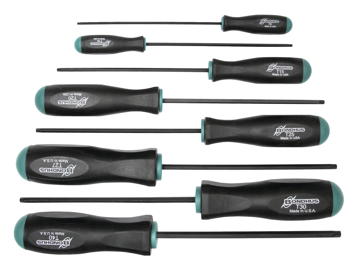 Jeu de tournevis Torx Bondhus 34534 T9-T40 avec poignée à 2 composants, 8 pièces