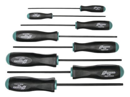 Jeu de tournevis Torx Bondhus 34534 T9-T40 avec poignée à 2 composants, 8 pièces