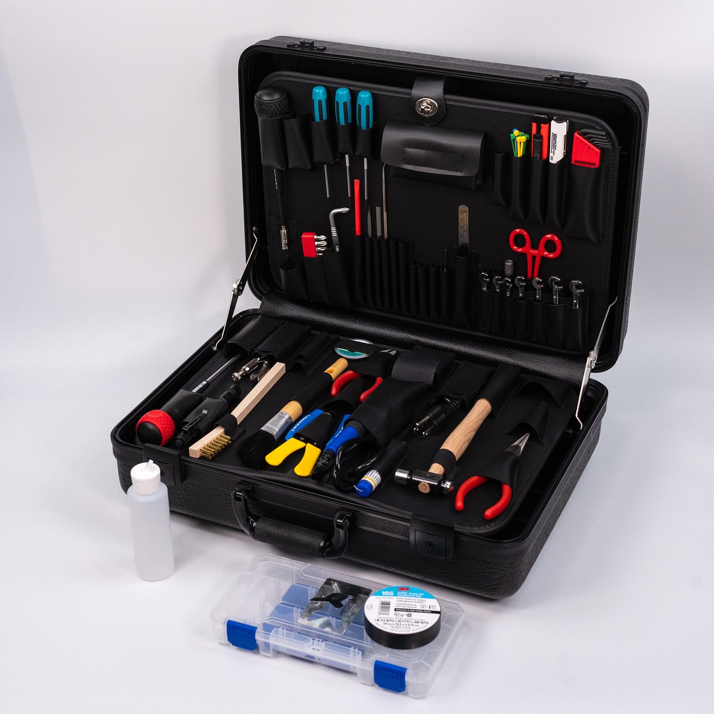 Kit d'outils de base pour photocopieur Crawford avec tournevis JIS Vessel - 40V-G256 dans une mallette à outils Ultimate Gladiator 6 Deep.