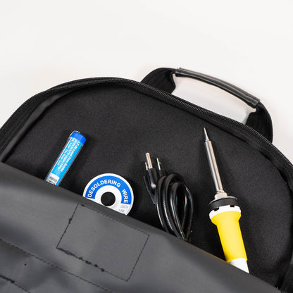 Trousse à outils Crawford Basic pour photocopieur avec tournevis JIS Vessel - 40 V - BP4 dans une mallette à outils zippée à 4 compartiments.