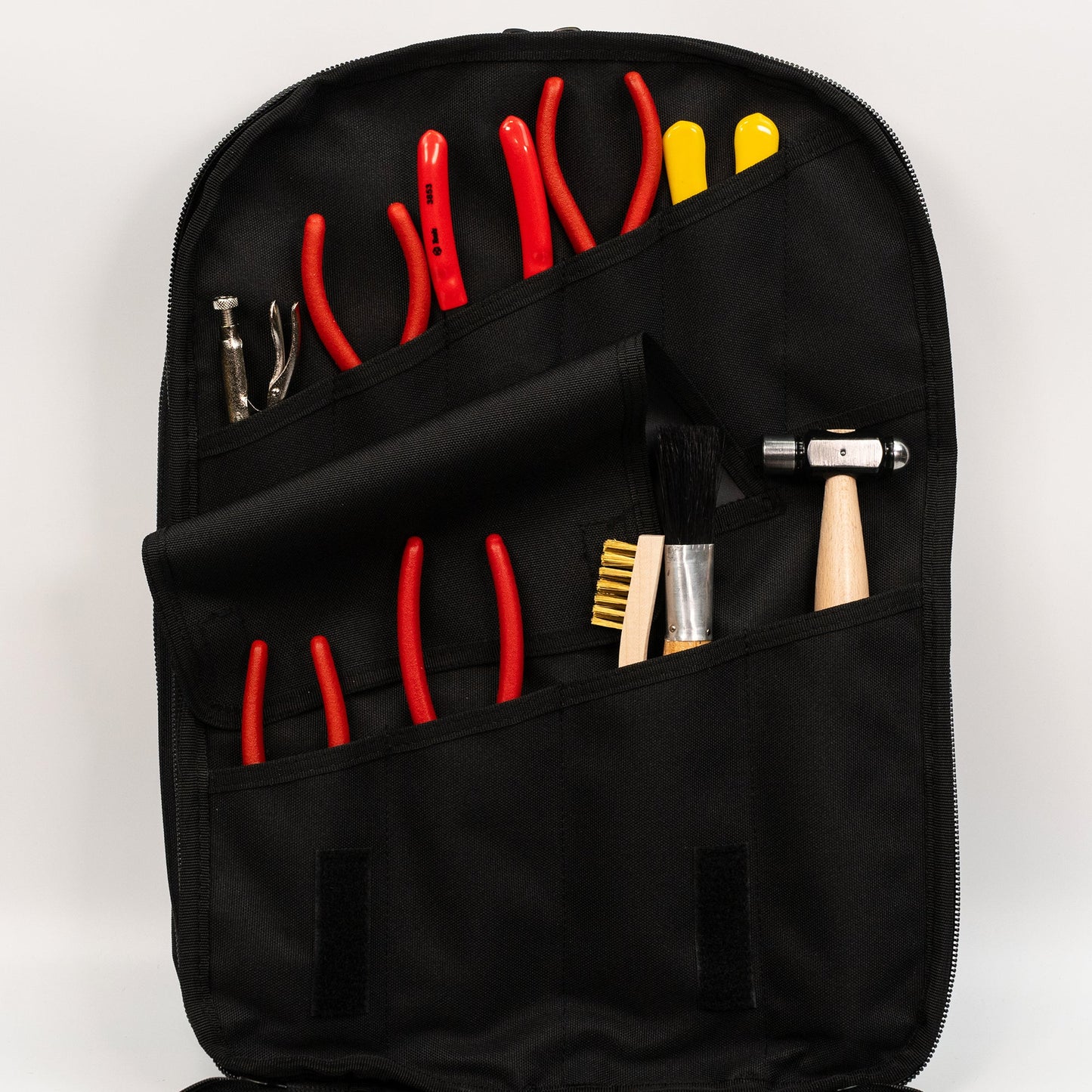 Kit d'outils de luxe Crawford pour photocopieur avec tournevis JIS Vessel - 48 V - BP4 dans une mallette à outils à sac à dos à 4 panneaux