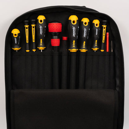 Trousse d'outils de luxe pour photocopieur Crawford - 48-BP4 dans une mallette à outils à 4 panneaux type sac à dos