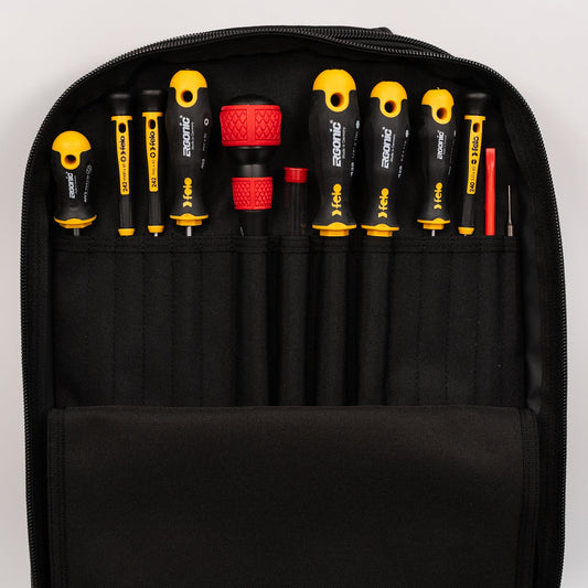 Trousse d'outils de luxe pour photocopieur Crawford - 48-BP4 dans une mallette à outils à 4 panneaux type sac à dos