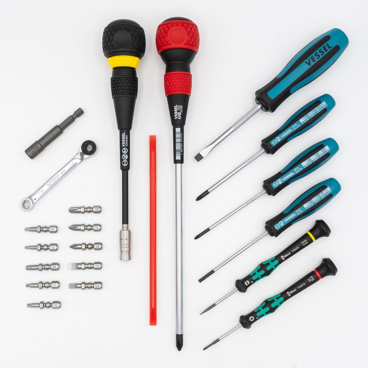 Kit d'outils de luxe pour photocopieur Crawford avec tournevis JIS Vessel - 48V-G258 dans une mallette à outils Ultimate Gladiator 8 Deep.