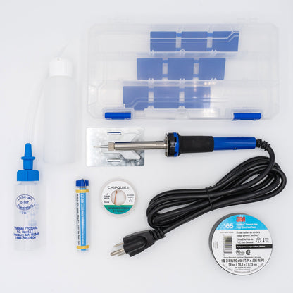 Trousse à outils Crawford Deluxe pour photocopieur avec tournevis JIS Vessel - 48V-255BLK, dans une mallette à outils zippée à 2 compartiments.