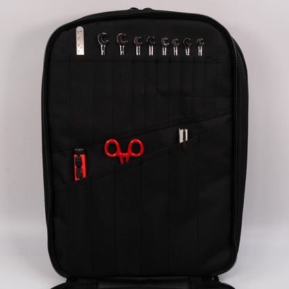 Trousse à outils haut de gamme Crawford pour photocopieurs - 52-BP6, étui à outils à 6 panneaux de type sac à dos avec fermeture éclair