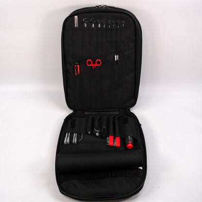 Trousse à outils haut de gamme Crawford pour photocopieurs - 52-BP6, étui à outils à 6 panneaux de type sac à dos avec fermeture éclair