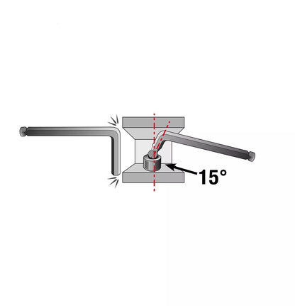 Clé Allen métrique courte à double tête sphérique Bondhus 67099 (jeu de 1,5 mm à 10 mm)