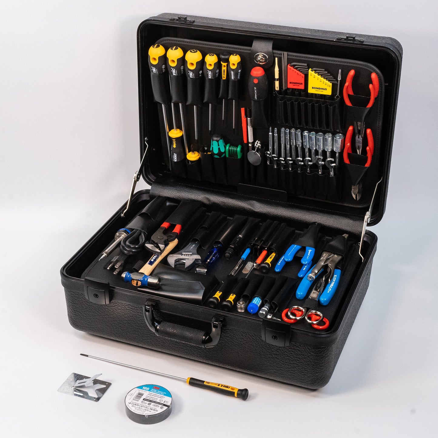Coffret à outils Crawford Premium pour techniciens de terrain - 89-G258 dans une mallette à outils Ultimate Gladiator 8 Deep