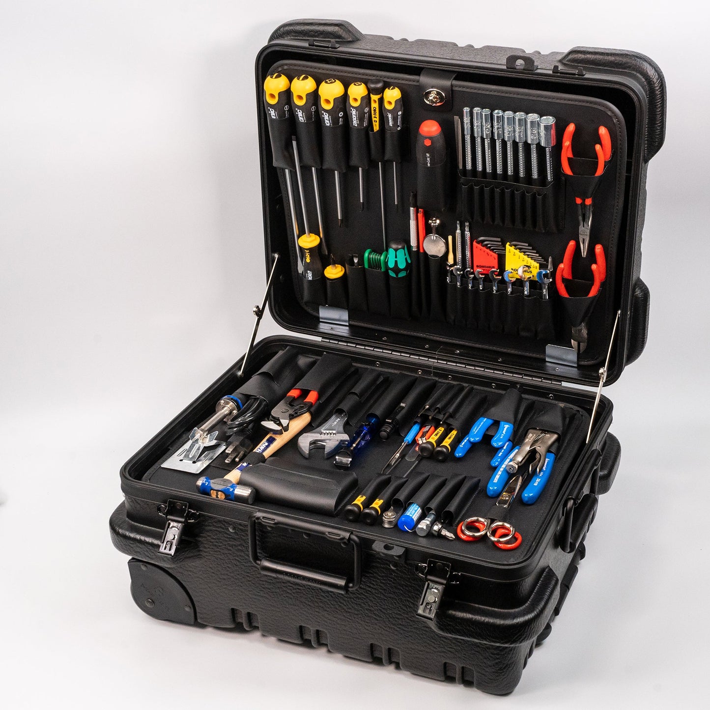 Trousse à outils sur roues Crawford Premium Field Engineers - 89-M350B dans une mallette militaire sur roues de 10 pouces de profondeur