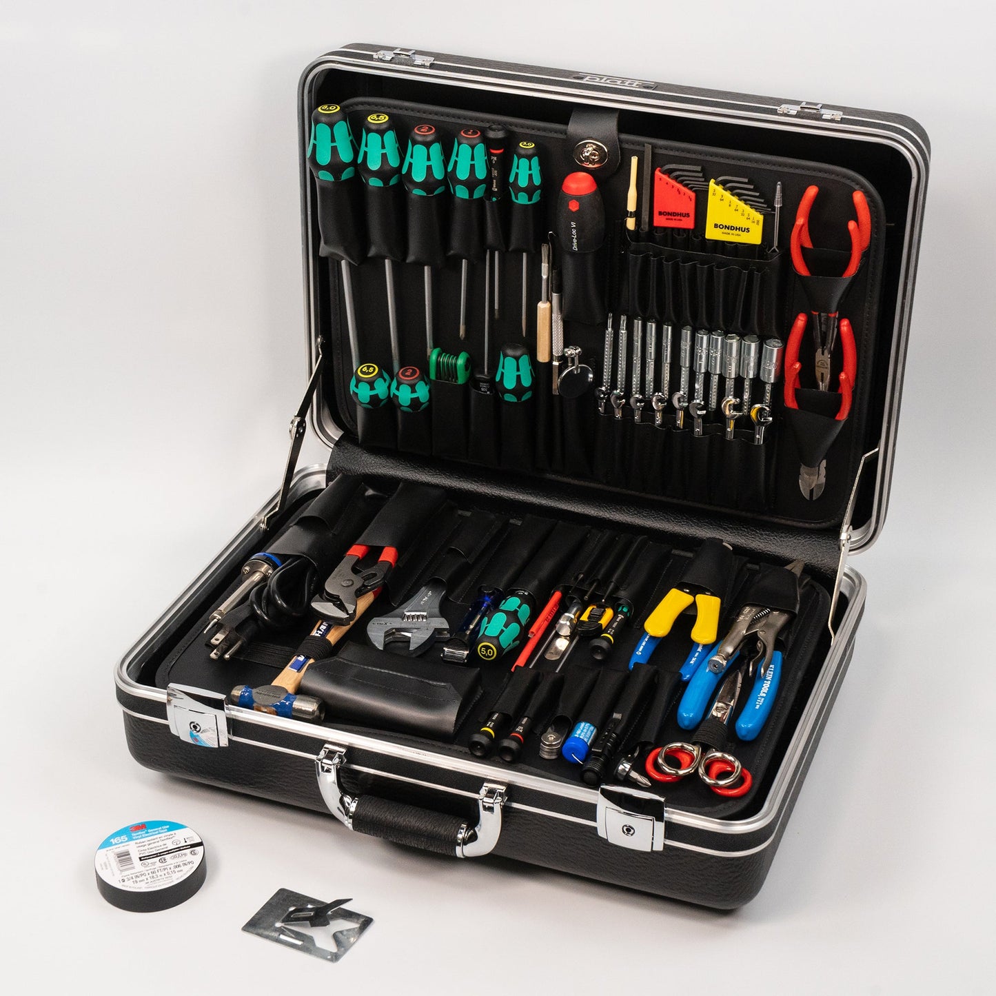 Coffret à outils Crawford Premium Metric pour ingénieurs de terrain - 89MWR-926T dans une mallette à outils Gladiator 6 Deep