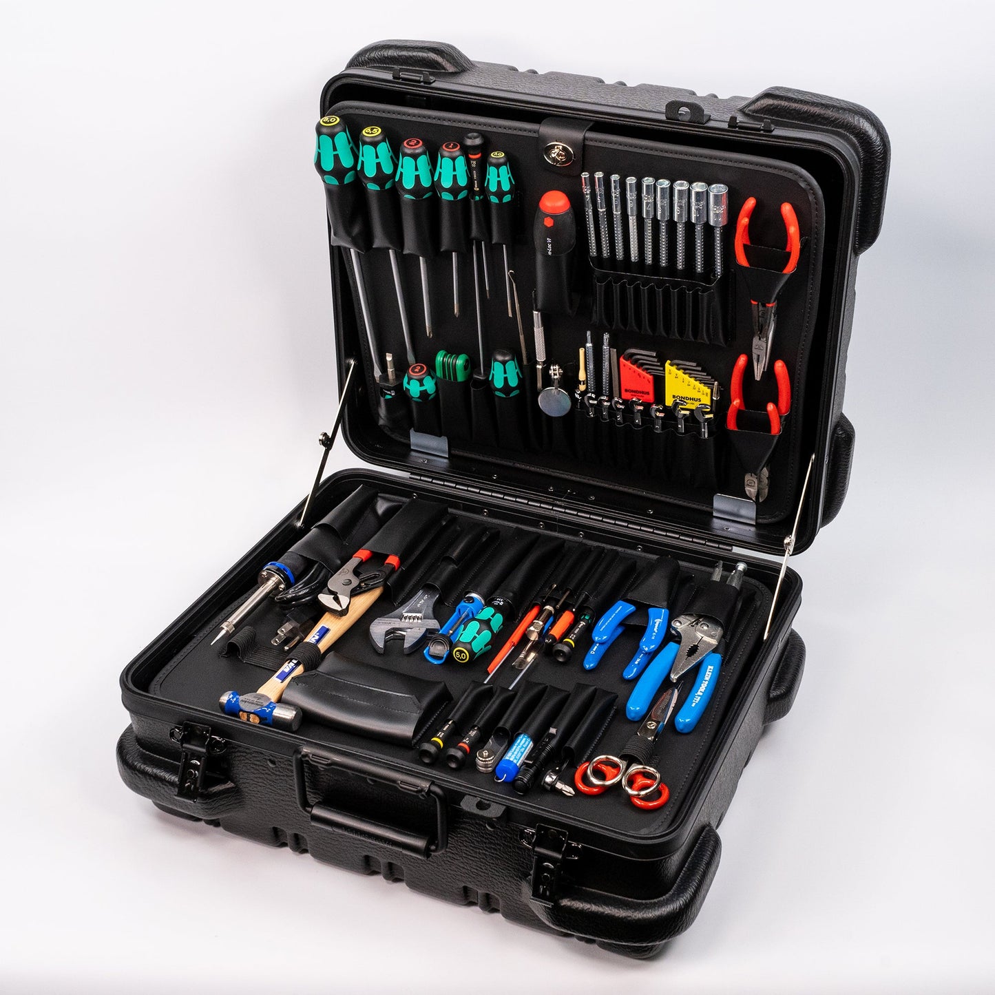 Coffret à outils Crawford Premium Metric pour ingénieurs de terrain - 89MWR-M349B, style militaire, profondeur 9 pouces.