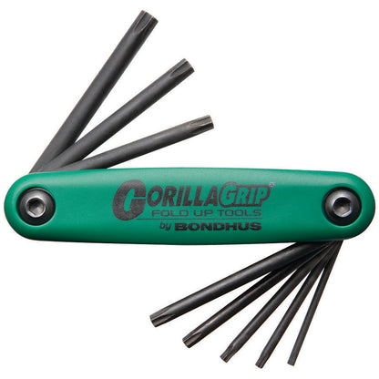 Coffret Bondhus 14126 avec clés hexagonales métriques à tête sphérique de 1,5 à 10 mm et clés Torx T6 à T25 pliables
