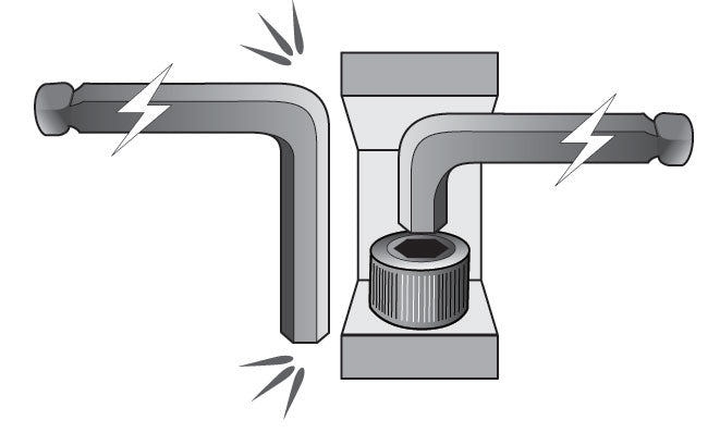 Jeu de clés hexagonales métriques courtes à tête sphérique Bondhus 16592 de 1,5 mm à 6 mm (clés en L courtes)