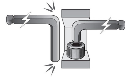 Jeu de clés hexagonales métriques courtes à tête sphérique Bondhus 16592 de 1,5 mm à 6 mm (clés en L courtes)