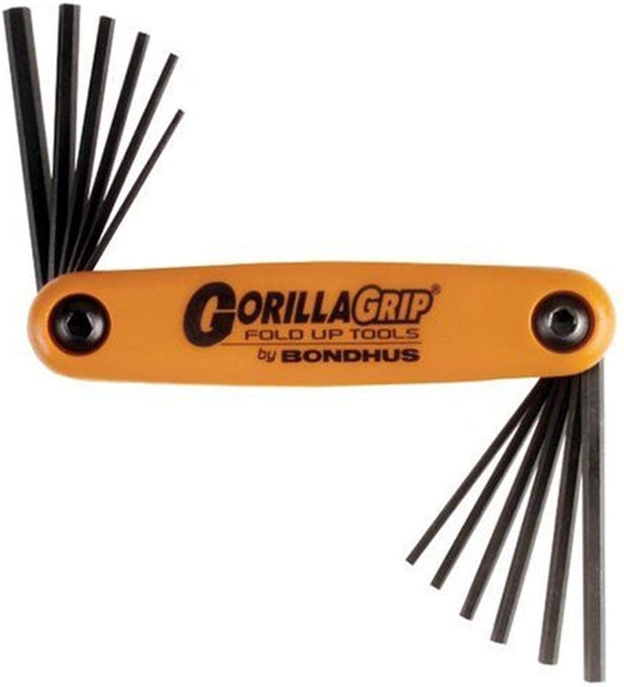 Clé hexagonale pliable Bondhus 12550 Gorilla Grip (pouces + métrique)