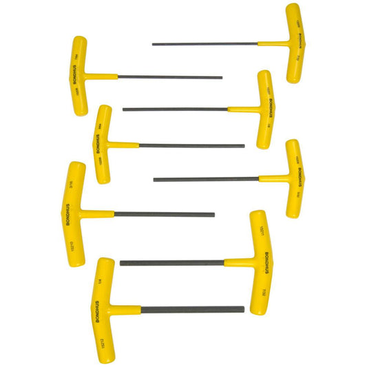 Bondhus 15232 Jeu de 8 poignées en T hexagonales, 6 longueurs, tailles 3/32 - 1/4