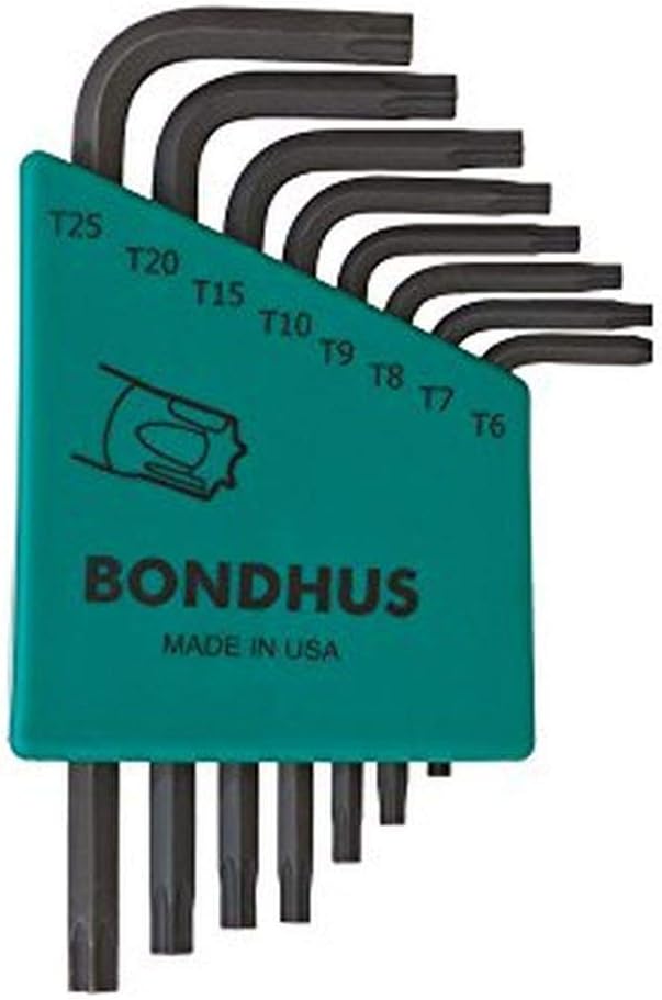 Jeu de clés Torx Bondhus 31732 (T6 à T25, longueur courte, 8 pièces)