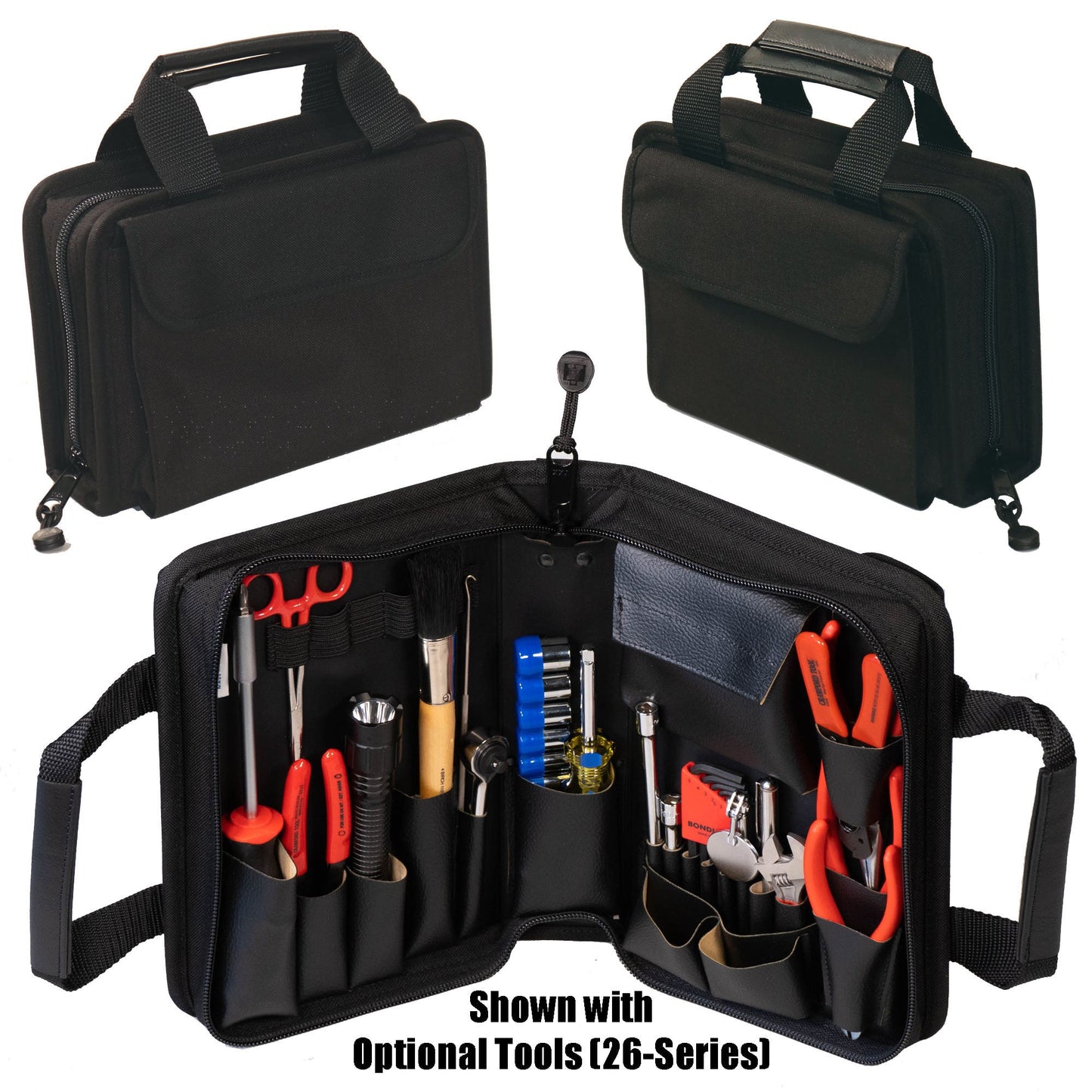 Étui à outils souple à fermeture éclair Crawford MTZ2-BLK Mini 10-1/2 x 7-1/2 x 2-3/4