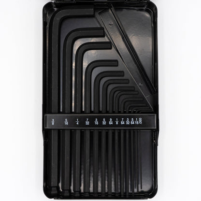 Coffret de 13 clés hexagonales à tête sphérique Bondhus 10933 (de 0,050 à 3/8 po) en métal