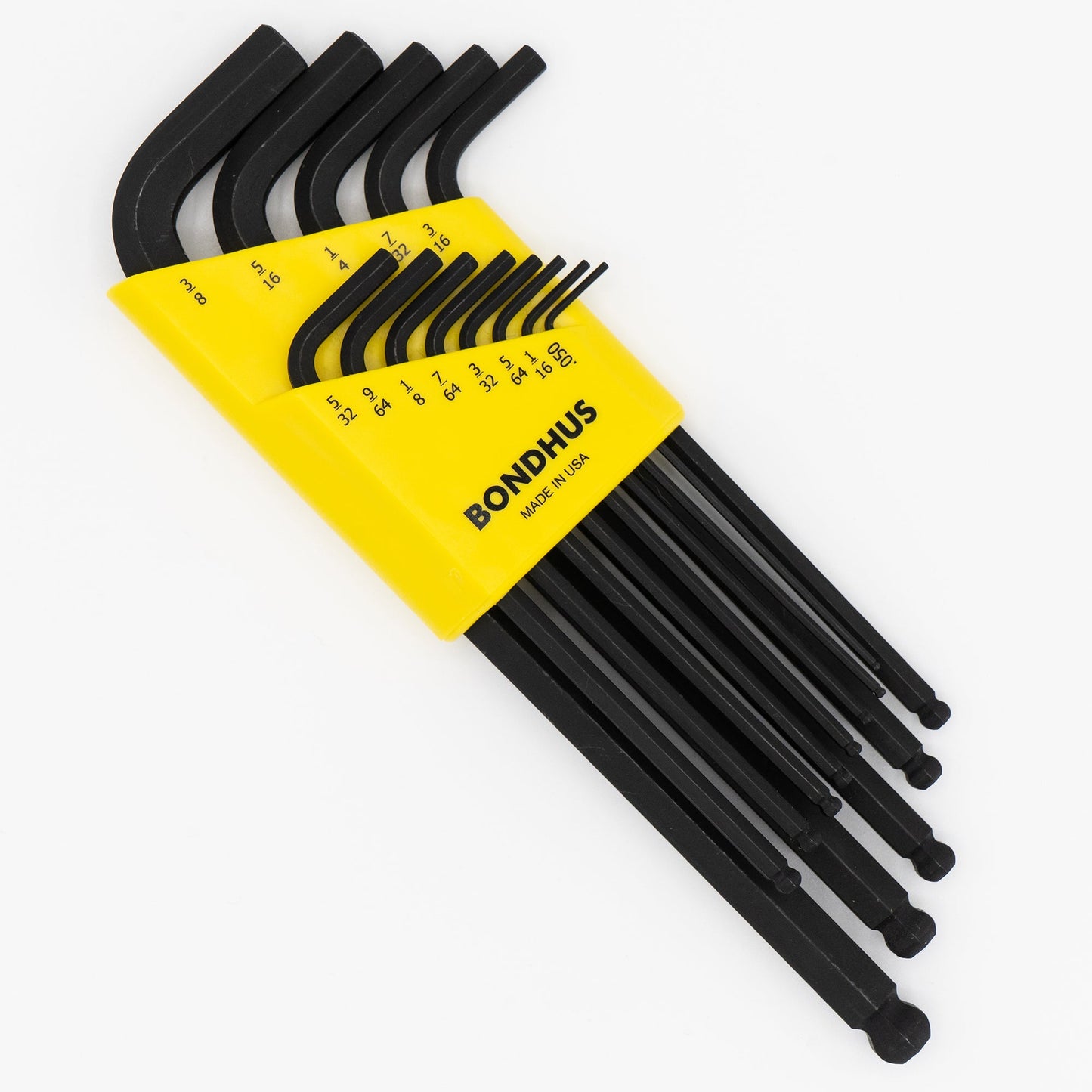 Jeu de 13 clés hexagonales à tête sphérique Bondhus 10937 (de 0,050 à 3/8 pouce)