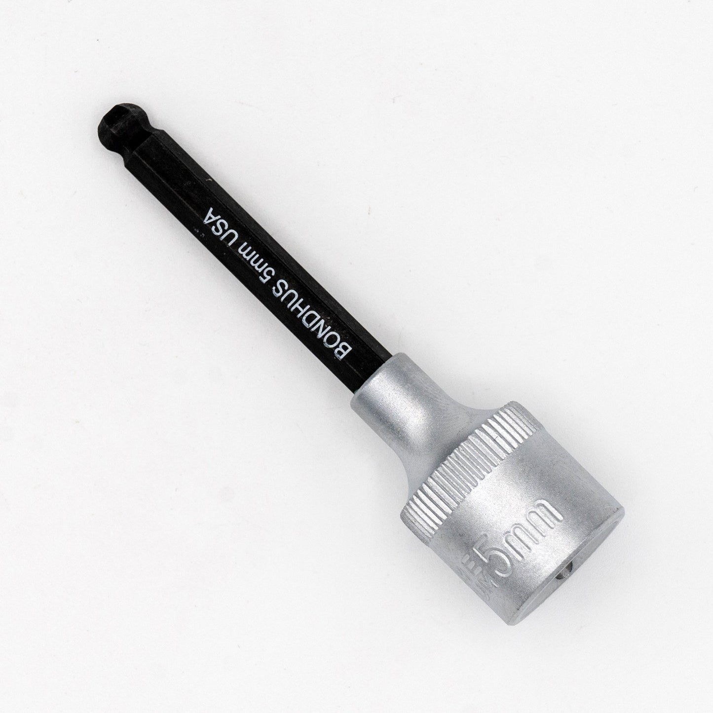 Embout hexagonal sphérique Bondhus 43464 de 5 mm avec douille carrée chromée 3/8".