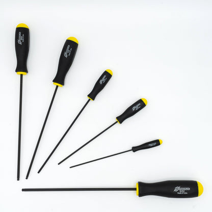 Jeu de 6 tournevis hexagonaux à tête sphérique longue Bondhus S1076 (5/64 à 5/32)