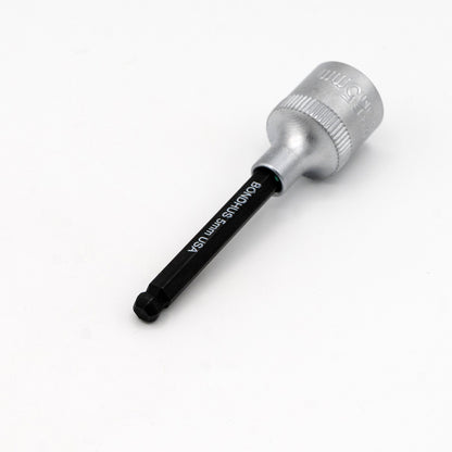 Embout hexagonal sphérique Bondhus 43464 de 5 mm avec douille carrée chromée 3/8".