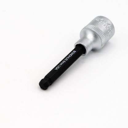 Embout hexagonal sphérique Bondhus 43468 de 6 mm avec douille carrée chromée 3/8".