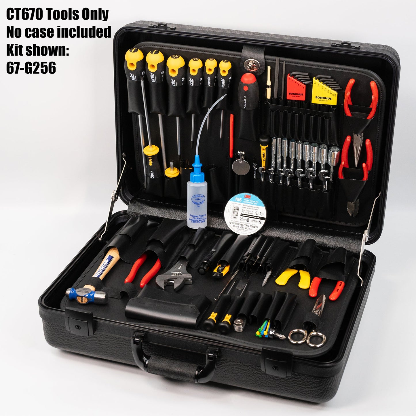 Coffret d'outils de service sur site standard Crawford CT670 série 67 - Outils uniquement