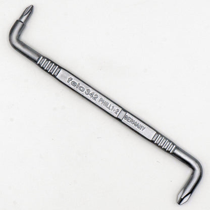 Tournevis coudé Felo 26010 Phillips n° 2 + Phillips n° 1