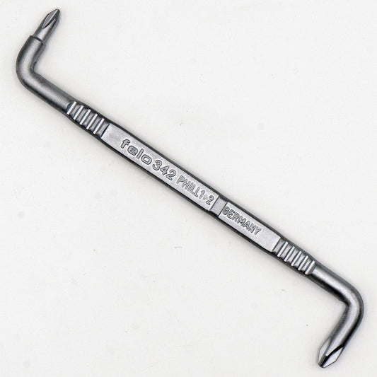 Tournevis coudé Felo 26010 Phillips n° 2 + Phillips n° 1