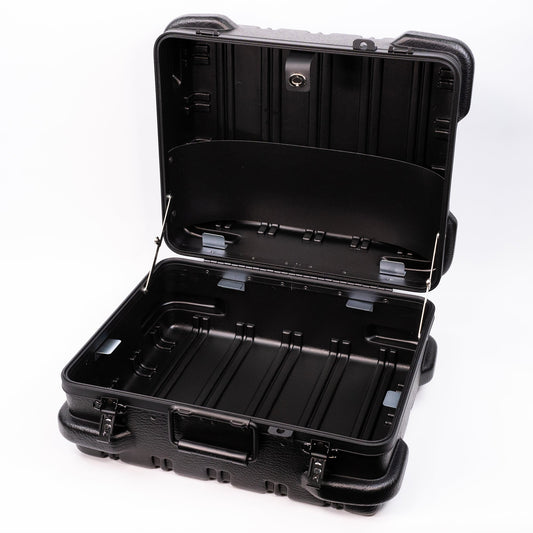 Coffret à outils Crawford M349B-00, style militaire, noir, vide (sans palettes à outils)