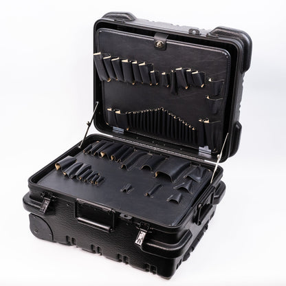 Coffret à outils militaire à roulettes Crawford M350B-3C53C6, 10 pouces, noir, avec palettes 3C5 et 3C6
