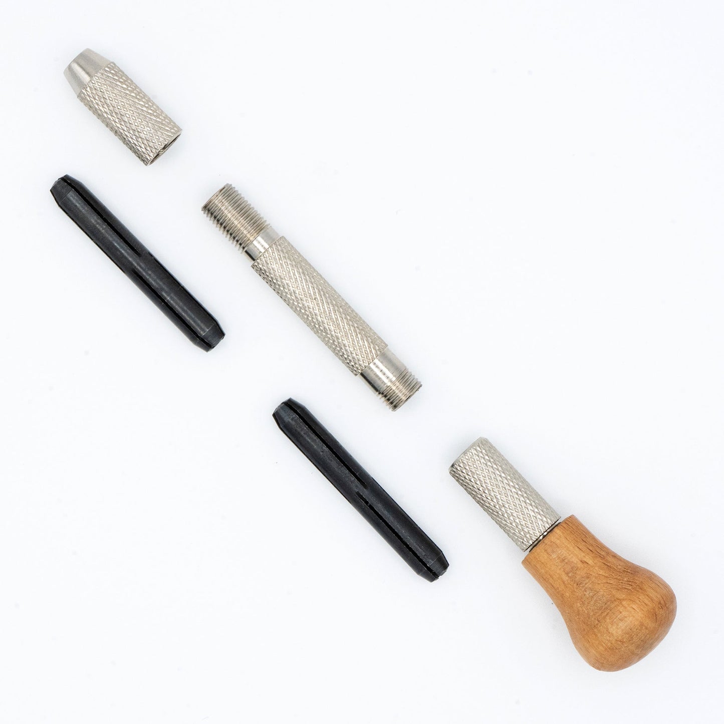 Étau à broches Crawford Tool 98224 avec tête pivotante, manche en bois et 2 mandrins à double extrémité