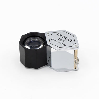 Loupe de bijoutier hexagonale triplet 15x